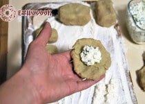 Knydli:little potato dumplings with cheese filling
